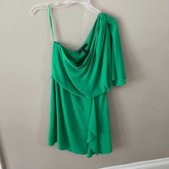 slim fit dress slacks Emerald Green One Shoulder Ruched Maxi Dress